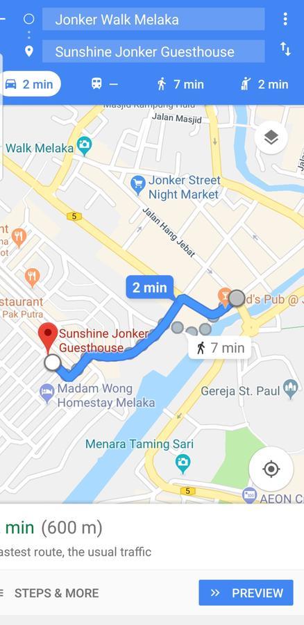 Sunshine Jonker Guesthouse Малакка Экстерьер фото